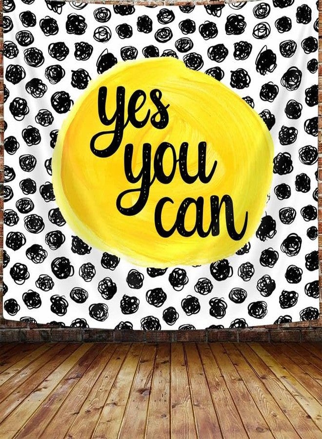 Uokiuki Inspirational Motivational Quote Tapestry, Educational Tapestry for Kids Teen Student, Yes You Can Tapestry Wall Hanging for Classroom Bedroom Living Room College Dorm 48 X 48 Inch - Image 2